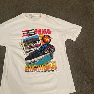 Men’s Vintage T-shirt Champion Sparkplug 400 1993 NASCAR Michigan Winston Cup xl